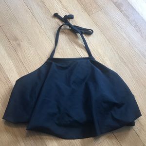 black flowy bikini top